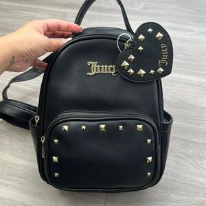 Juicy couture ALL OUT OF LOVE black mini backpack NEW